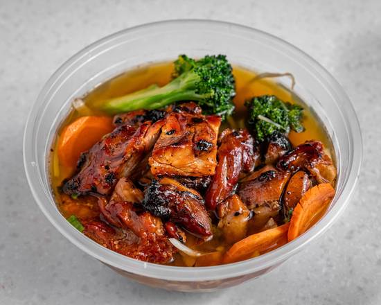 Grilled Chicken Noodles Soup with Bak Choi (烧鸡汤)